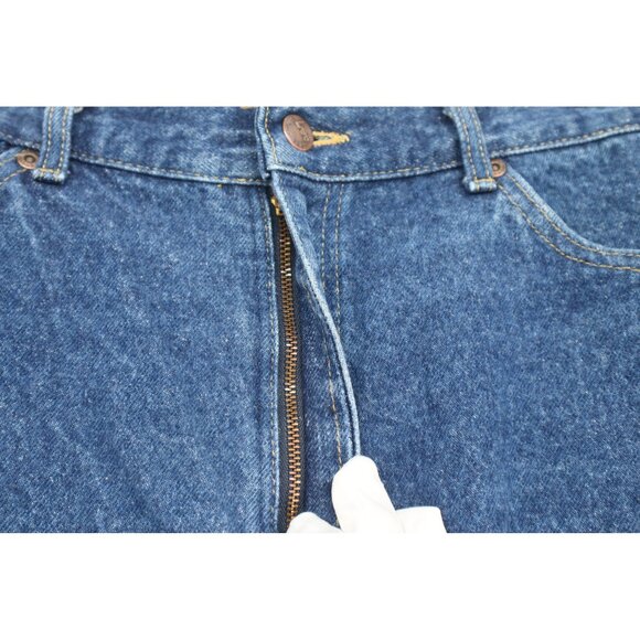 Lee High-Waisted Vintage Blue Denim Jeans With Classic Fit & Straight Leg Sz 35 - Picture 5 of 9